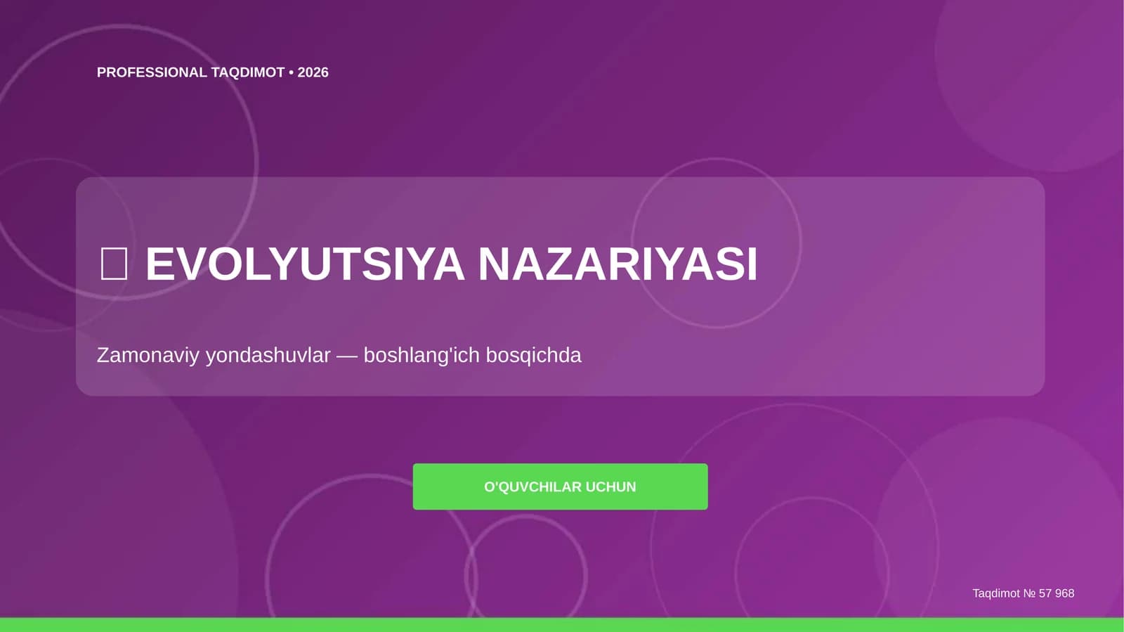 EVOLYUTSIYA NAZARIYASI