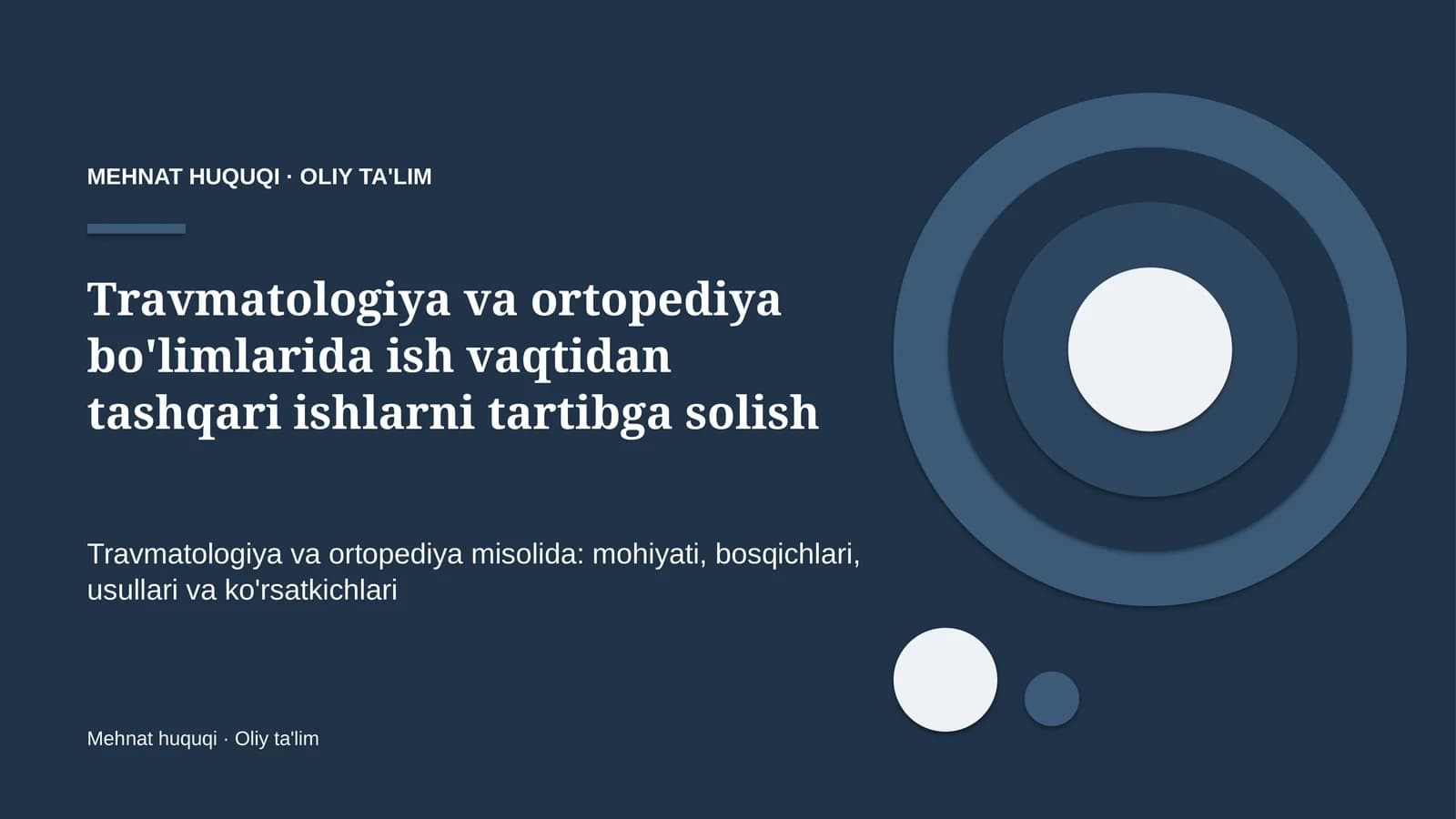 travmatologiya va ortopediya bo'limlarida ish vaqtidan tashqari ishlarni tartibga solish 9553