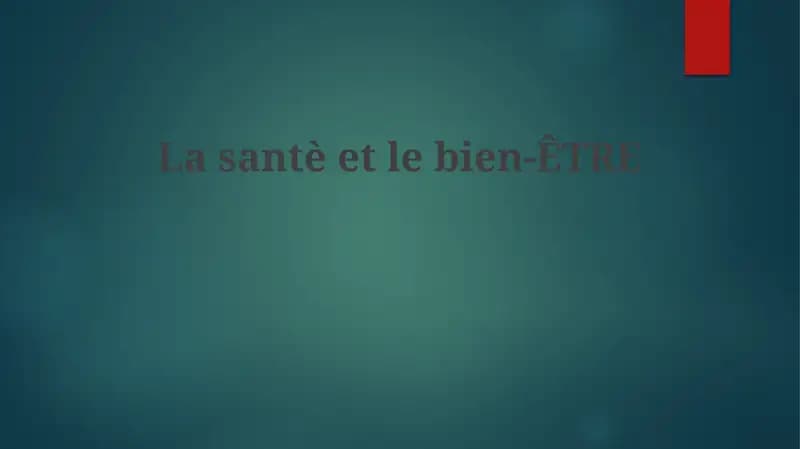 Lasantèet lebien-ÊTRE