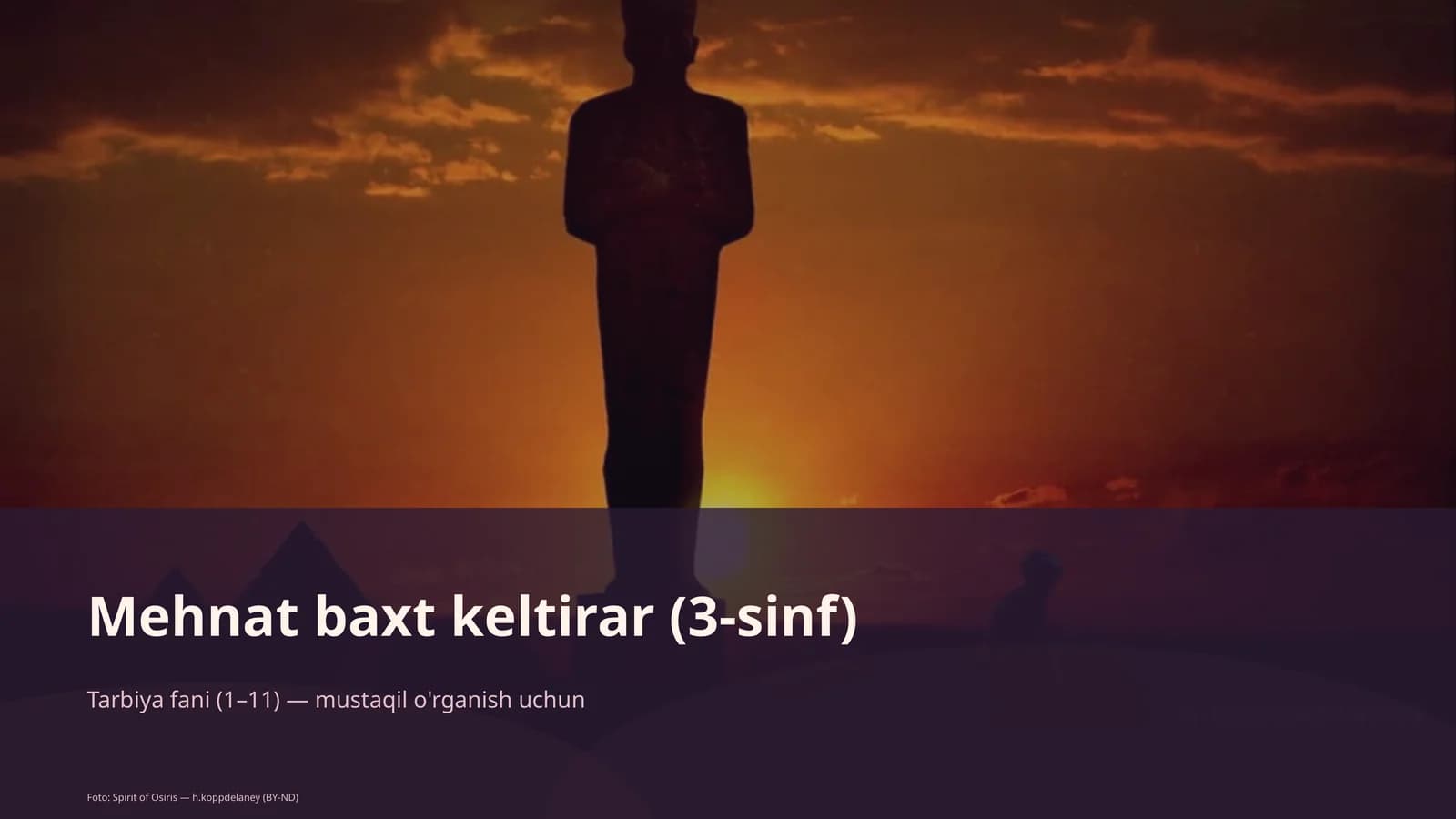 Mehnat baxt keltirar (3-sinf)