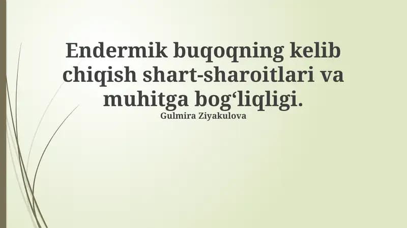 Endemik bo'qoq