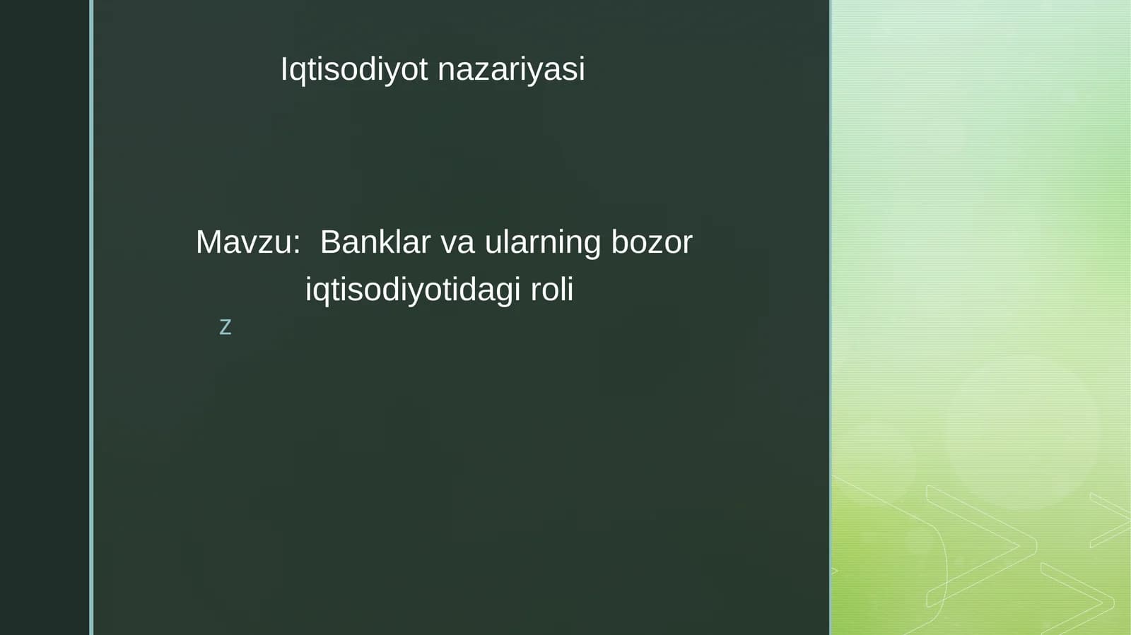 Banklar va ularning bozor iqtisodiyotidagi roli