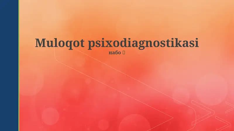Muloqot psixodiagnostikasi