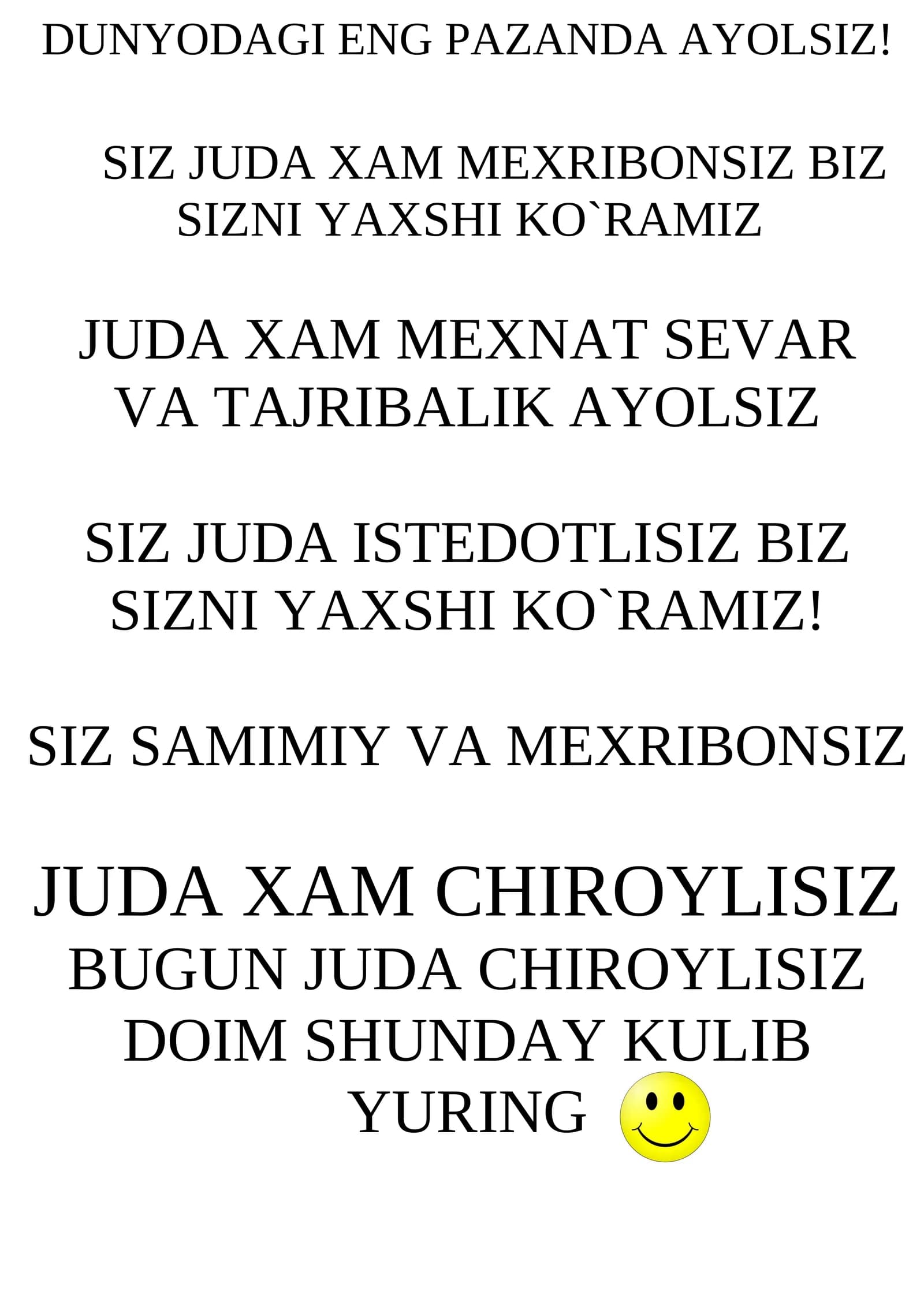 DUNYODAGI ENG PAZANDA AYOLSIZ!