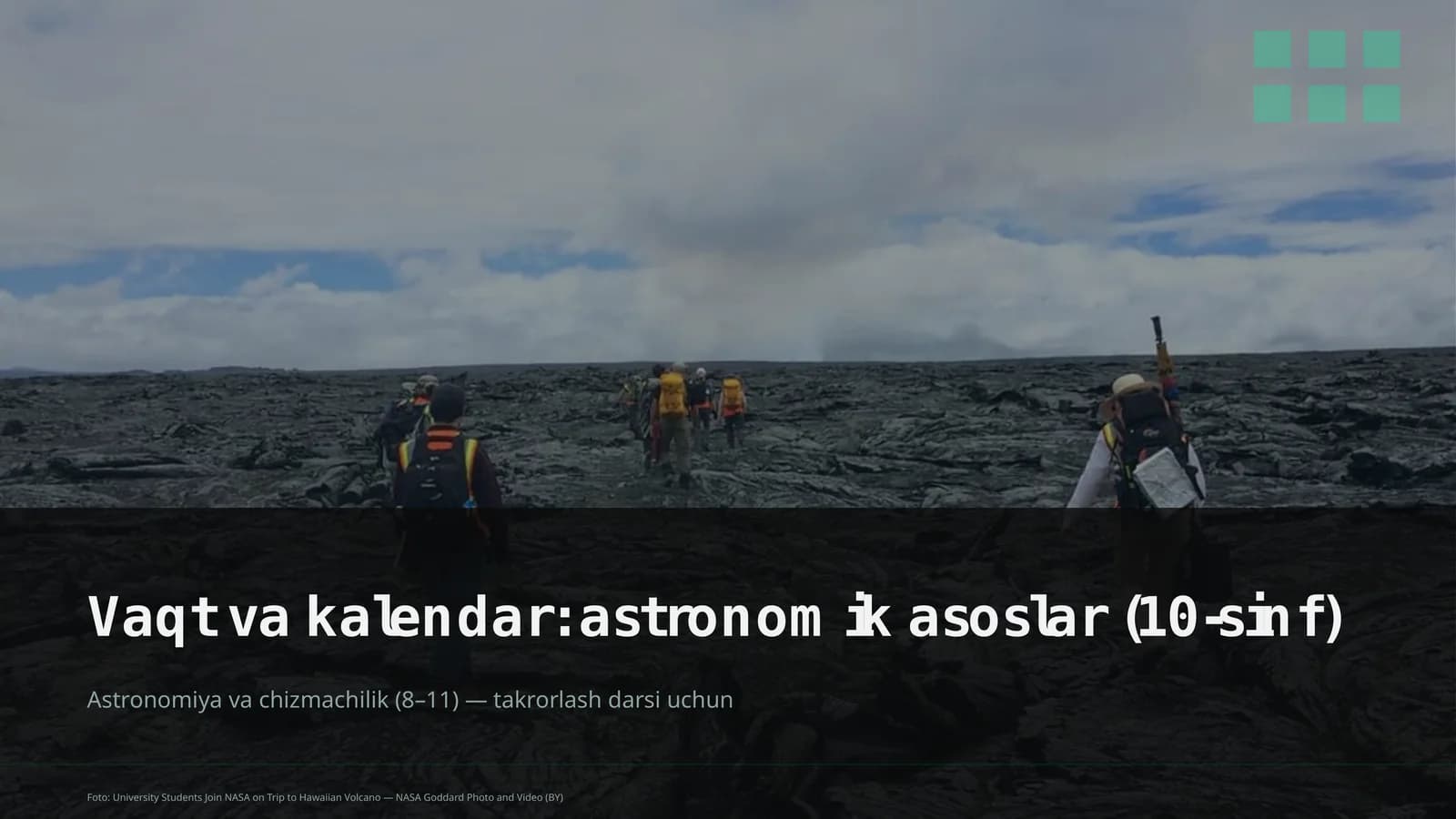 Vaqt va kalendar: astronomik asoslar (10-sinf)