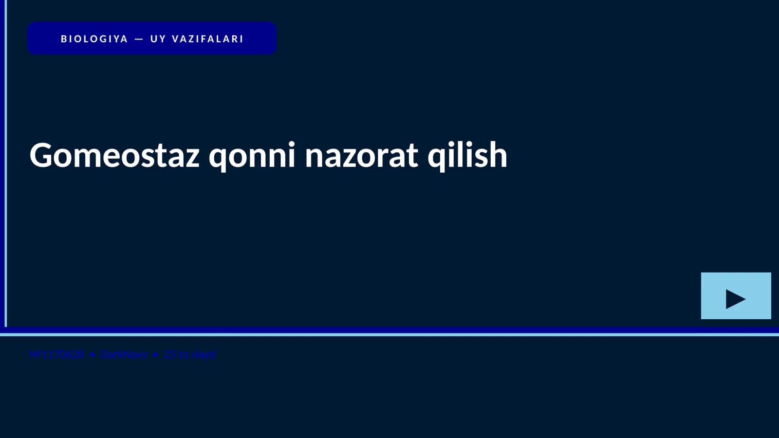 BIOLOGIYA — UY VAZIFALARI