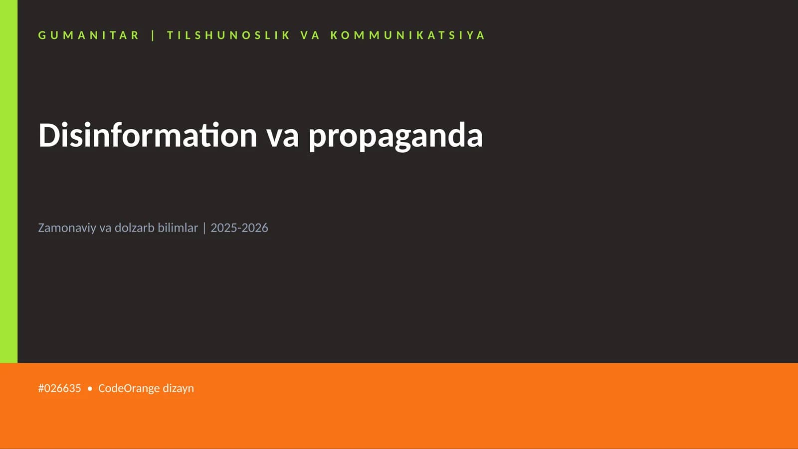 Disinformation va propaganda