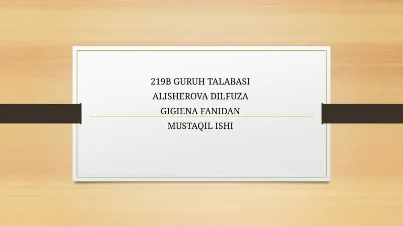 GIGIENA FANIDAN