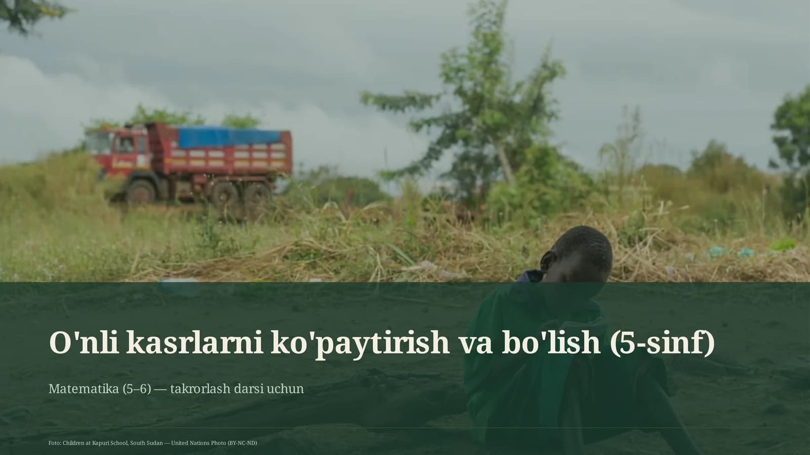 O'nli kasrlarni ko'paytirish va bo'lish (5-sinf) Matematika (5-6)