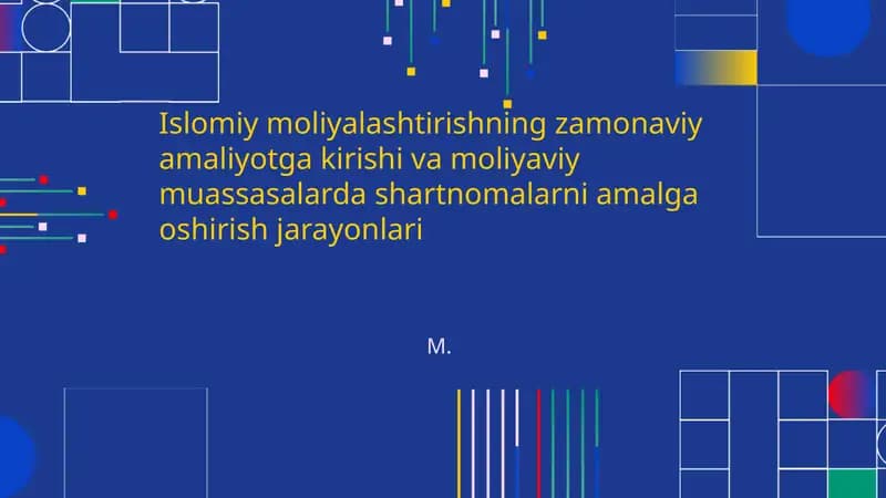 Islom iqtisodiyotida sherikchilik turlari