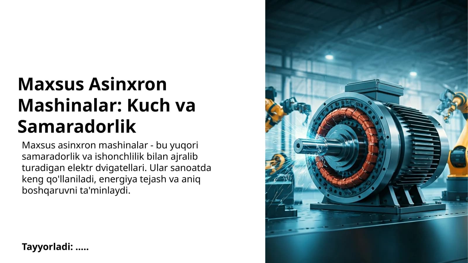 Maxsus Asinxron Mashinalar: Kuch va Samaradorlik