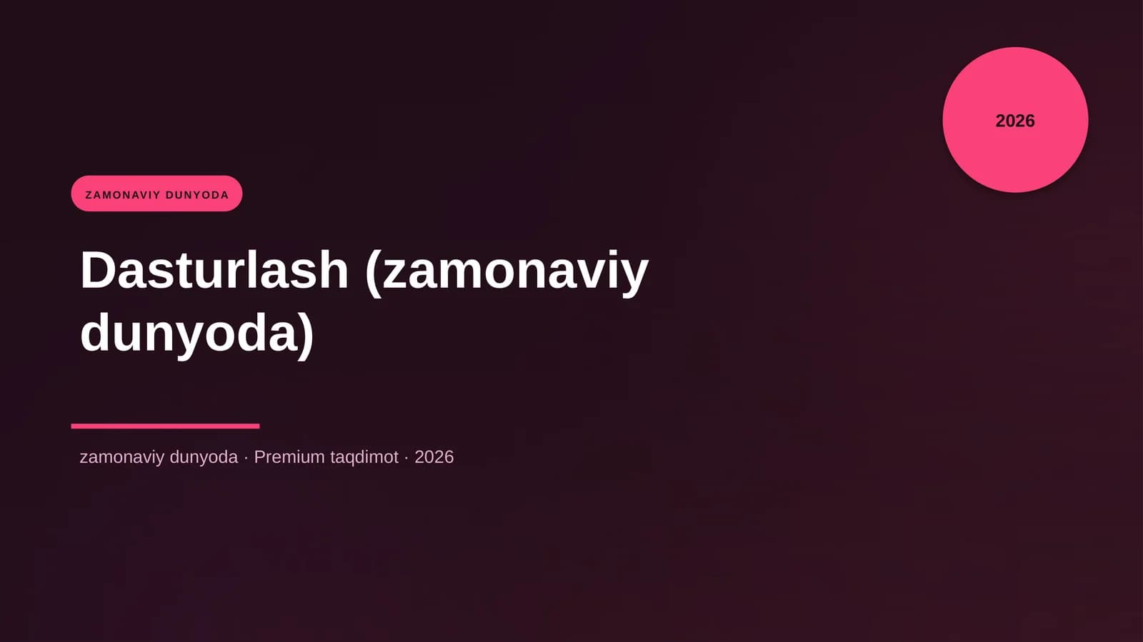 Dasturlash (zamonaviy dunyoda)