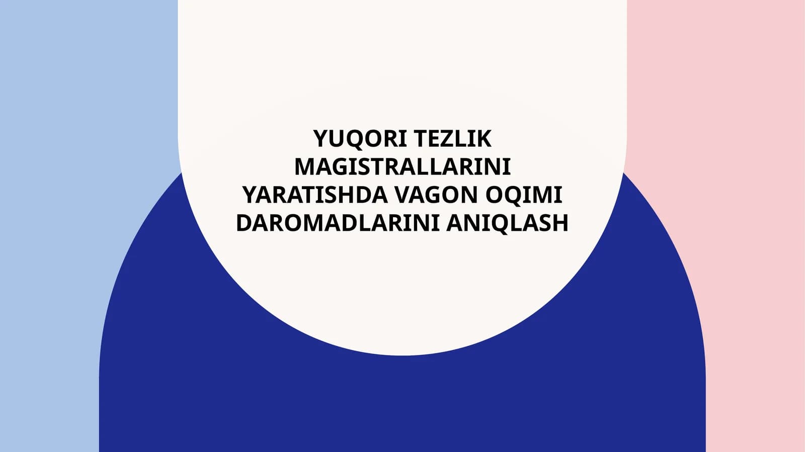 Yuqori tezlik magistrallarini yaratishda vagon oqimi daromadlarini aniqlash