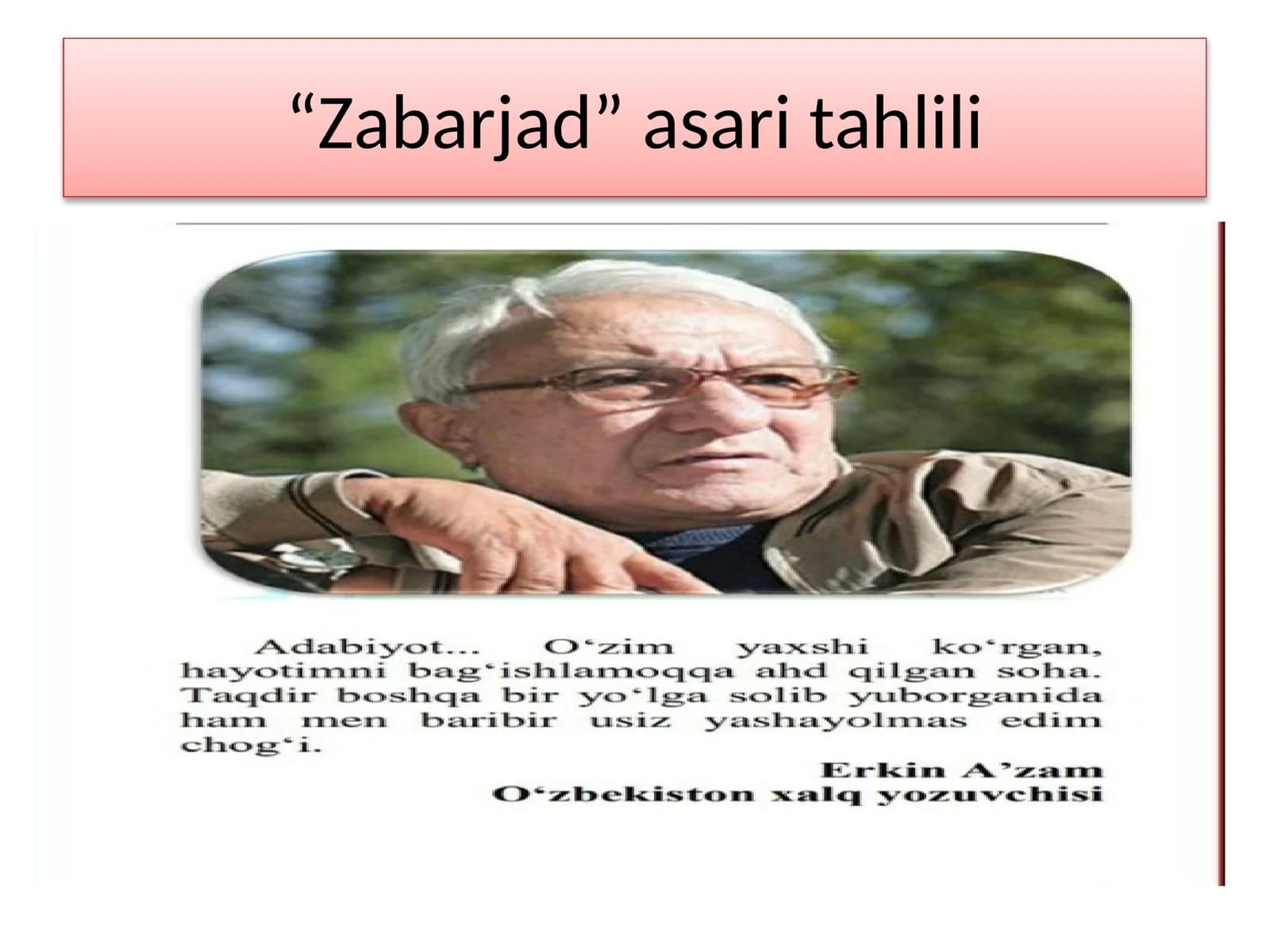 Zabarjad asaritahlili