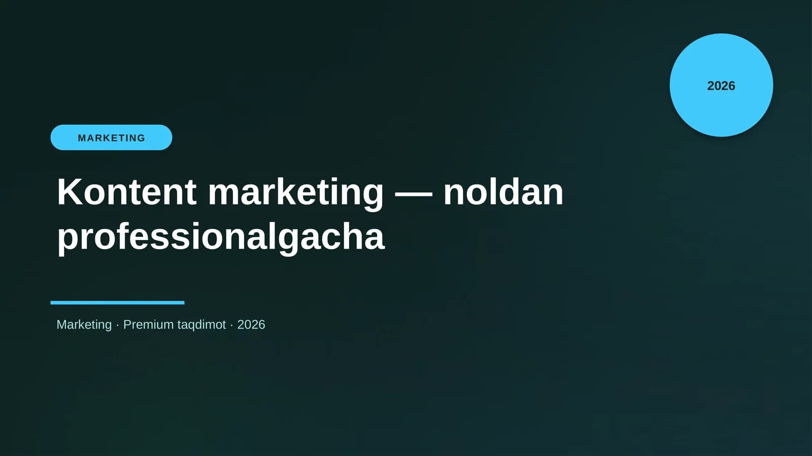 Kontent marketing — noldan professionalgacha