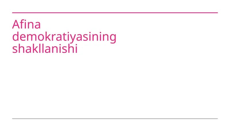Afina demokratiyasining shakllanishi