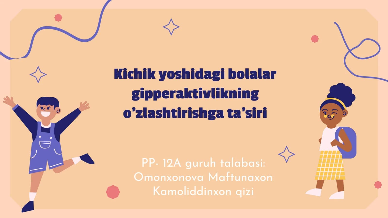 Kichik yoshidagi bolalar gipperaktivlikning o'zlashtirishga ta'siri