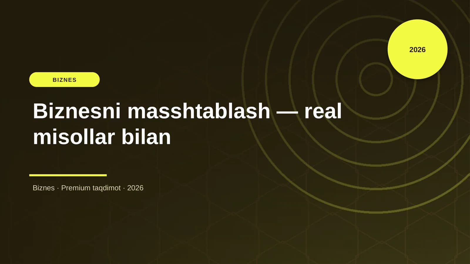 Biznesni masshtablash — real misollar bilan