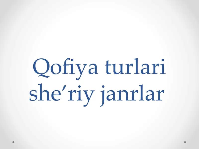 Qofiya turlari