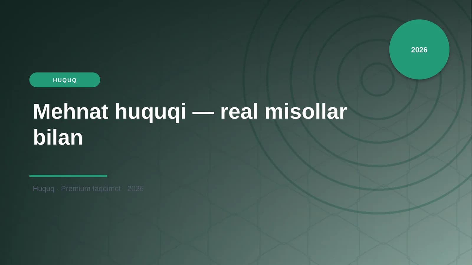 Mehmat huquqi - Real Misollar bilan