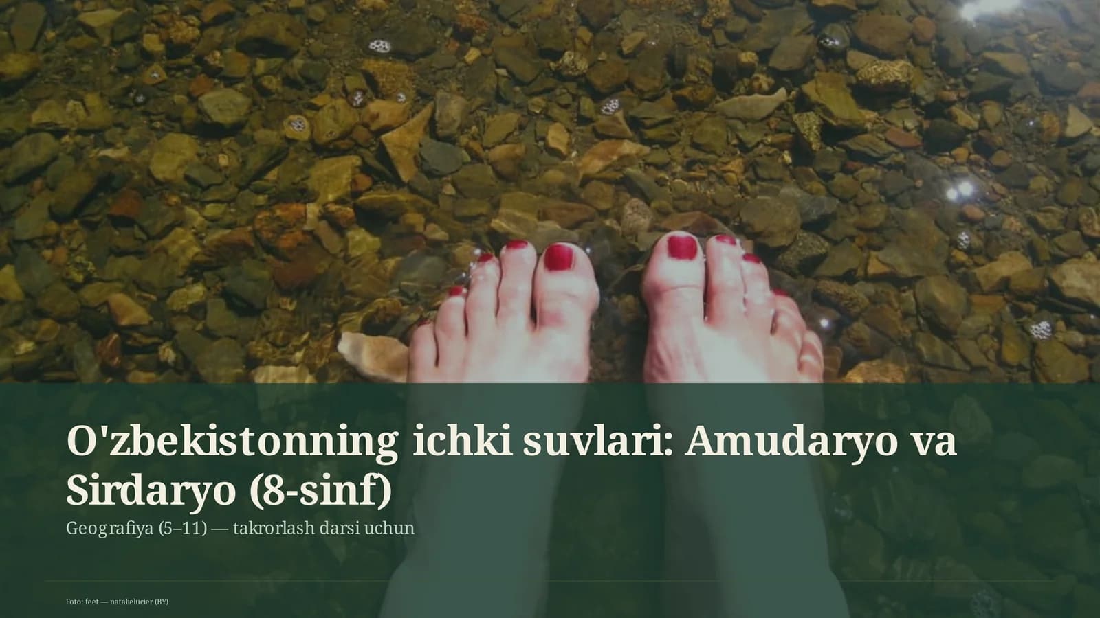 O'zbekistonning ichki suvlari: Amudaryo va Sirdaryo (8-sinf)