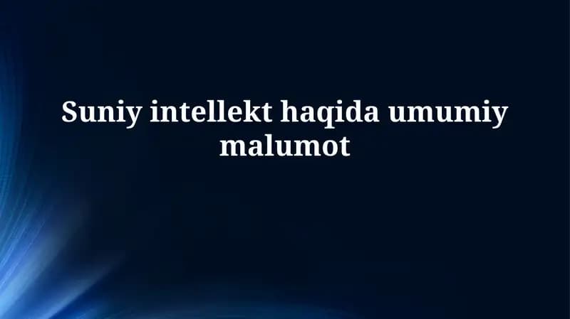 Sun'iy intellekt