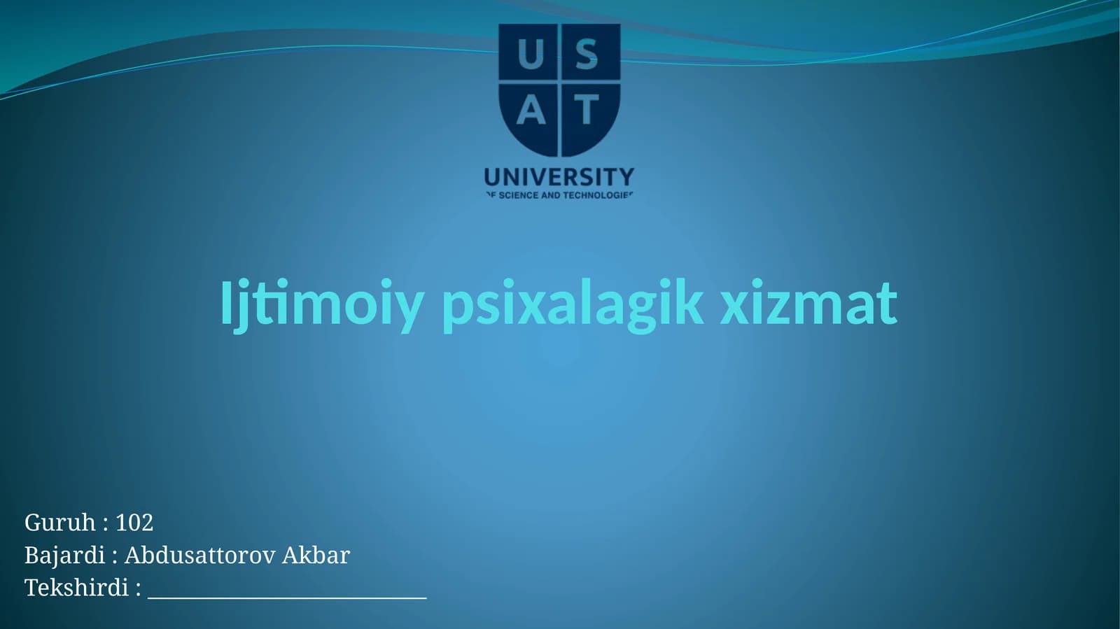 Ijtimoiypsixalagikxizmat