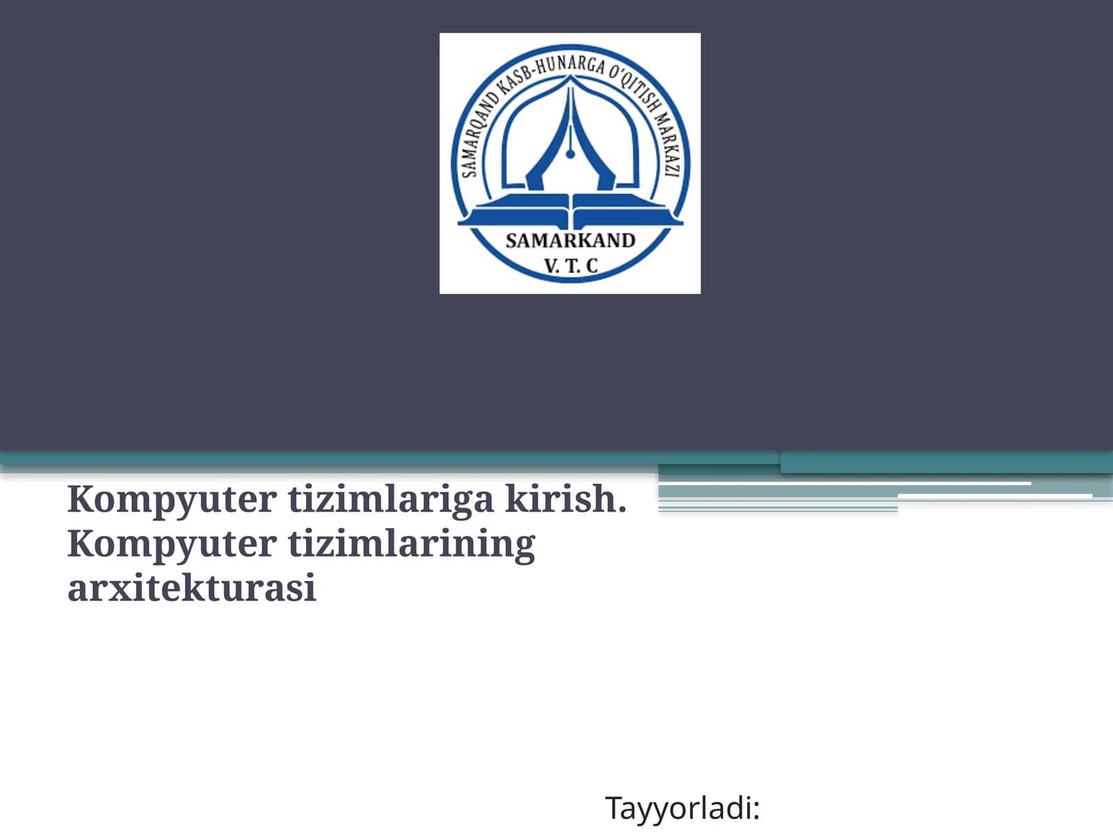 Kompyutertizimlarigakirish