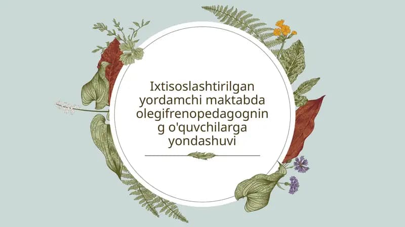 O'quvchilarga individual yondashuv