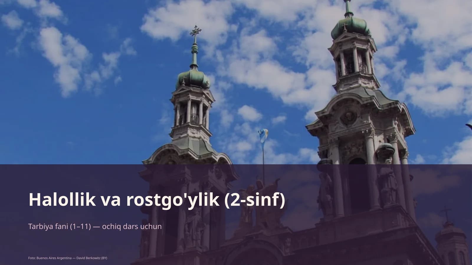 Tarbiya fani (1– 11) — ochiq dars uchun