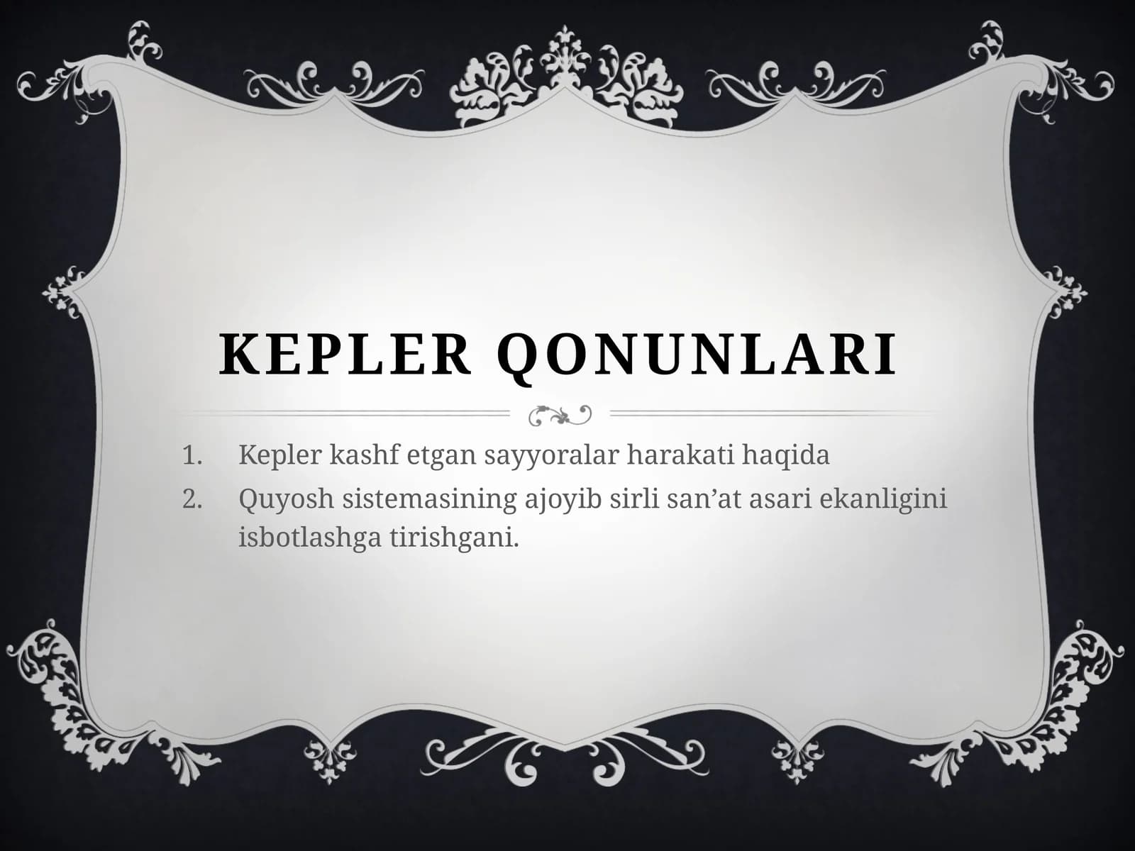 Keplerqonunlari