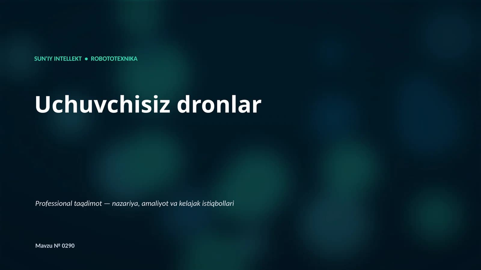 Uchuvchisiz dronlar