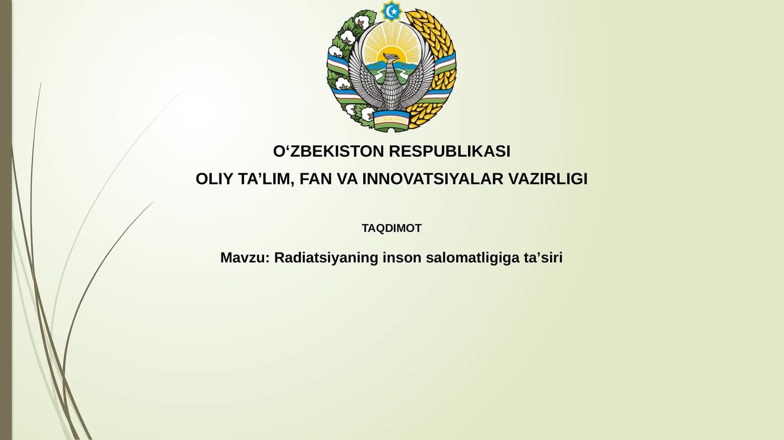 Radiatsiyaning inson salomatligiga ta'siri