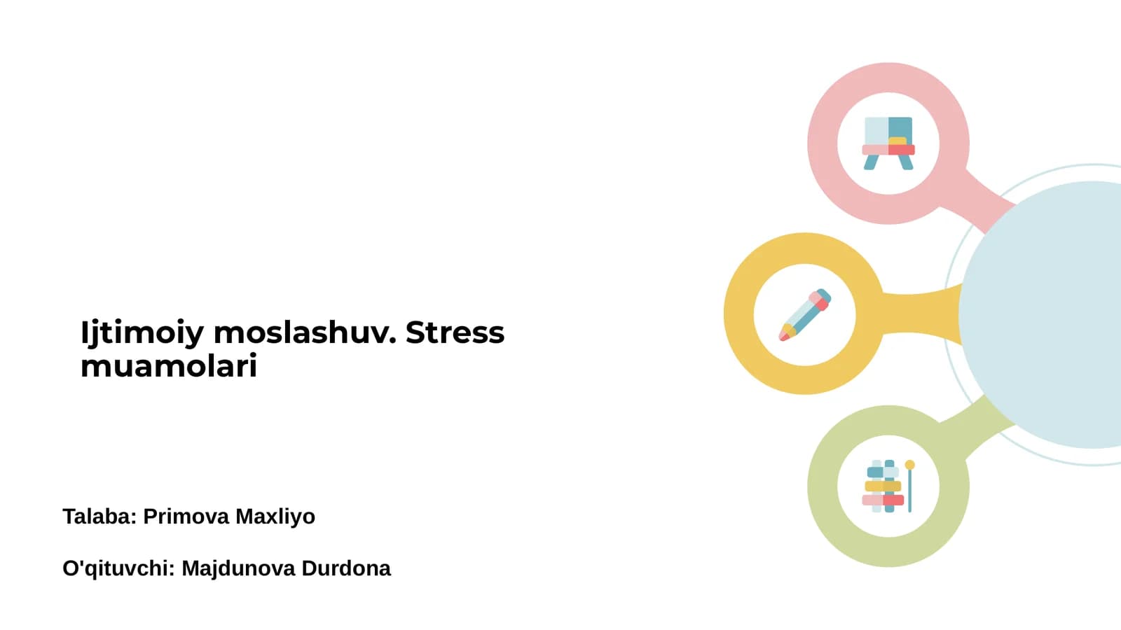 Ijtimoiy moslashuv. Stress muamolari