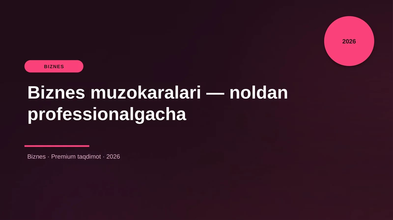 Biznes muzokaralari — noldan professionalgacha