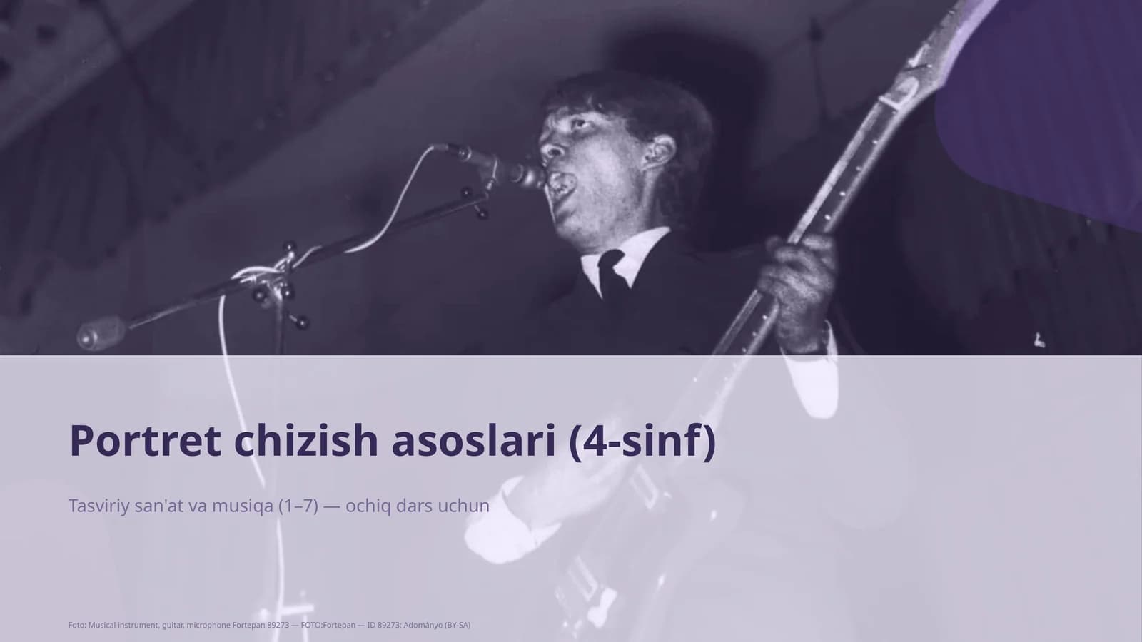 Portret chizish asoslari (4-sinf)