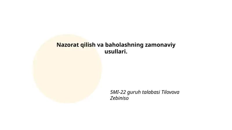 Formativ baholash usullari va texnikalari