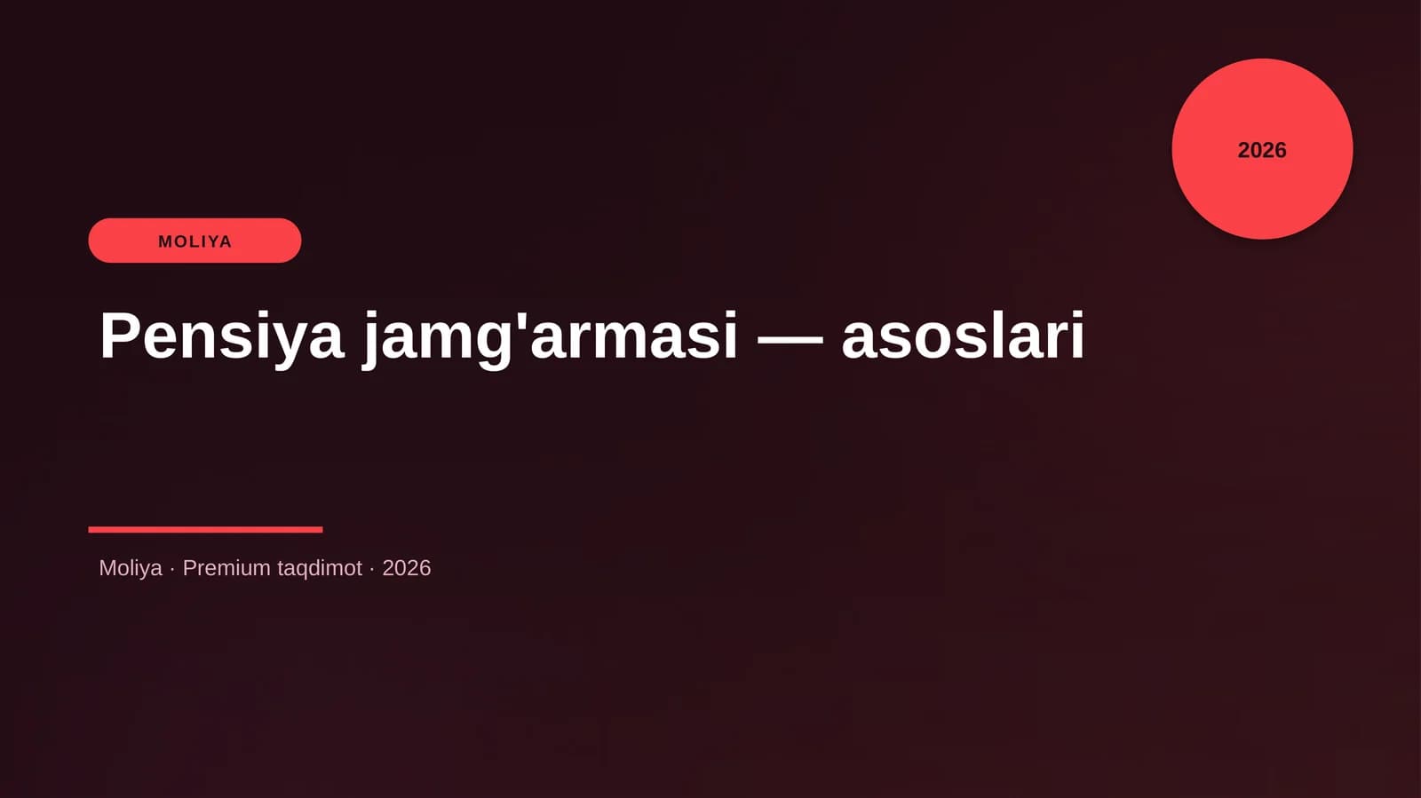 Pensiya jamg'armasi — asoslari
