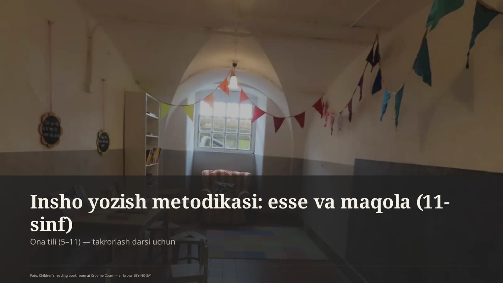 Insho yozish metodikasi: esse va maqola (11-sinf)