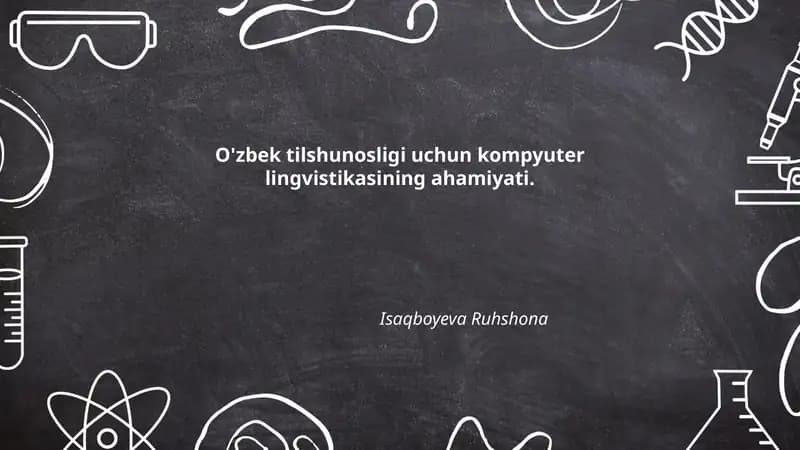 Kompyuter lingvistikasi va zamonaviy o'zbek tilshunosligining o'zaro ta'siri