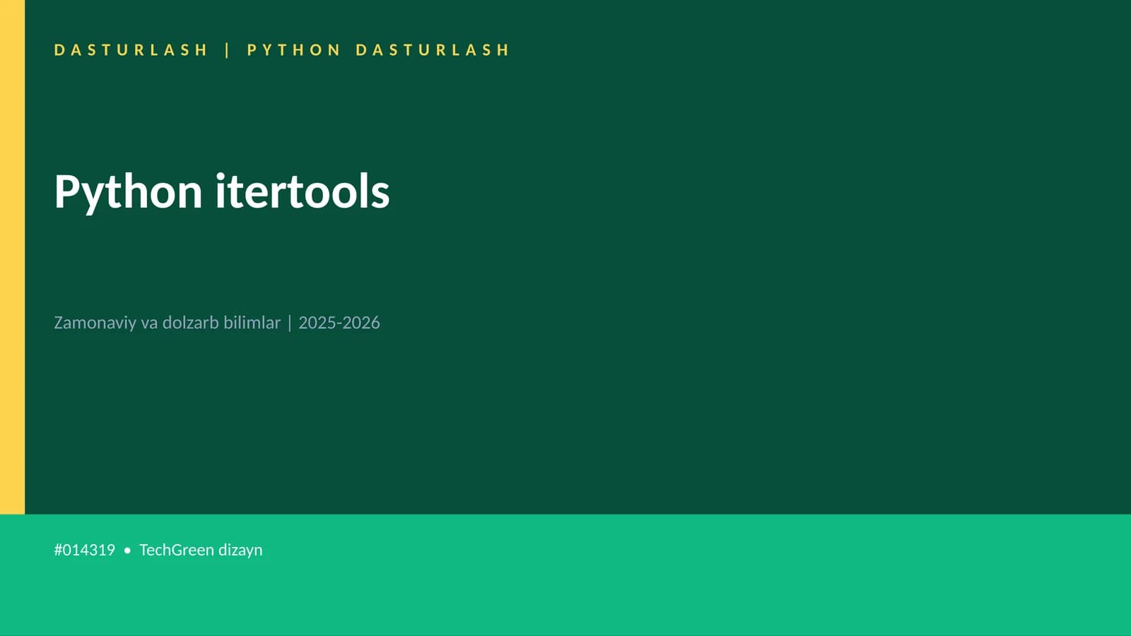 Python itertools