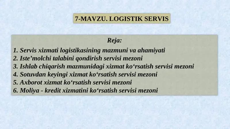 LOGISTIK SERVIS