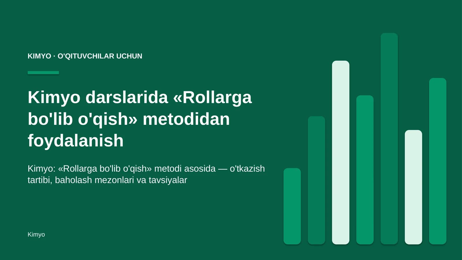 kimyo darslarida rollarga bo'lib o'qish metodidan foydalanish 3154