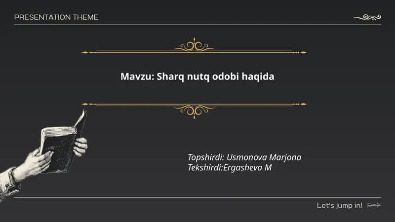 Sharq nutq odobi