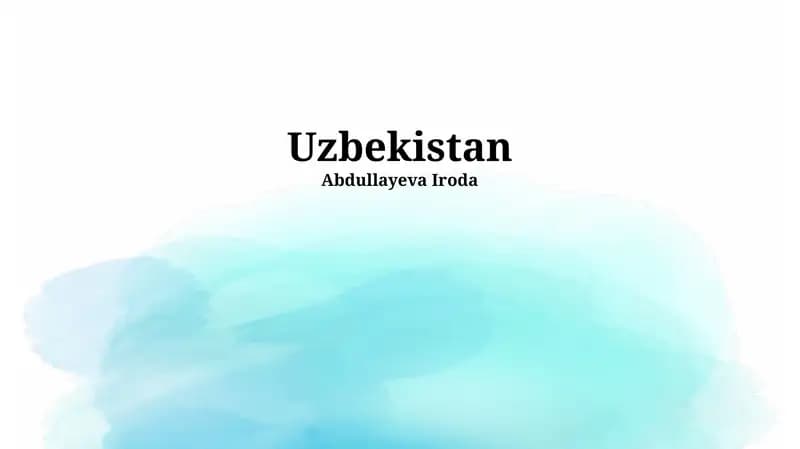 Überblick über Usbekistan