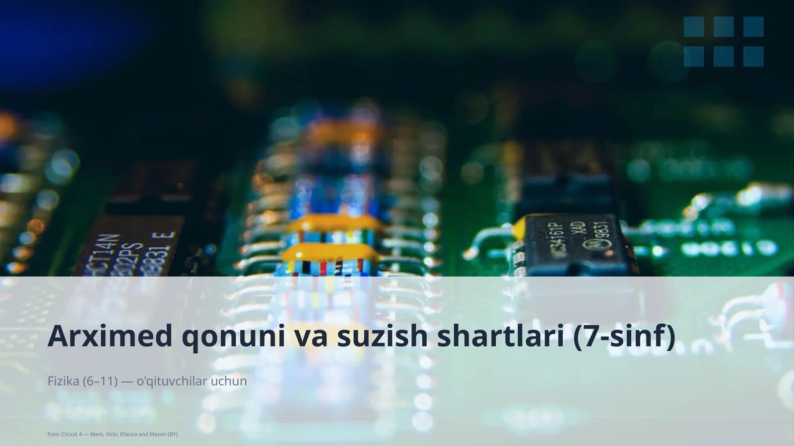 Arximed qonuni va suzish shartlari (7-sinf)