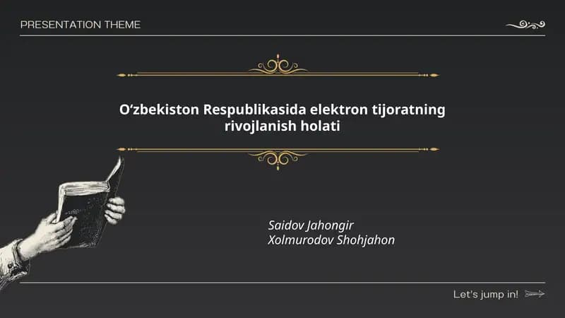 Oʻzbekiston Respublikasida elektron tijoratning rivojlanish holati