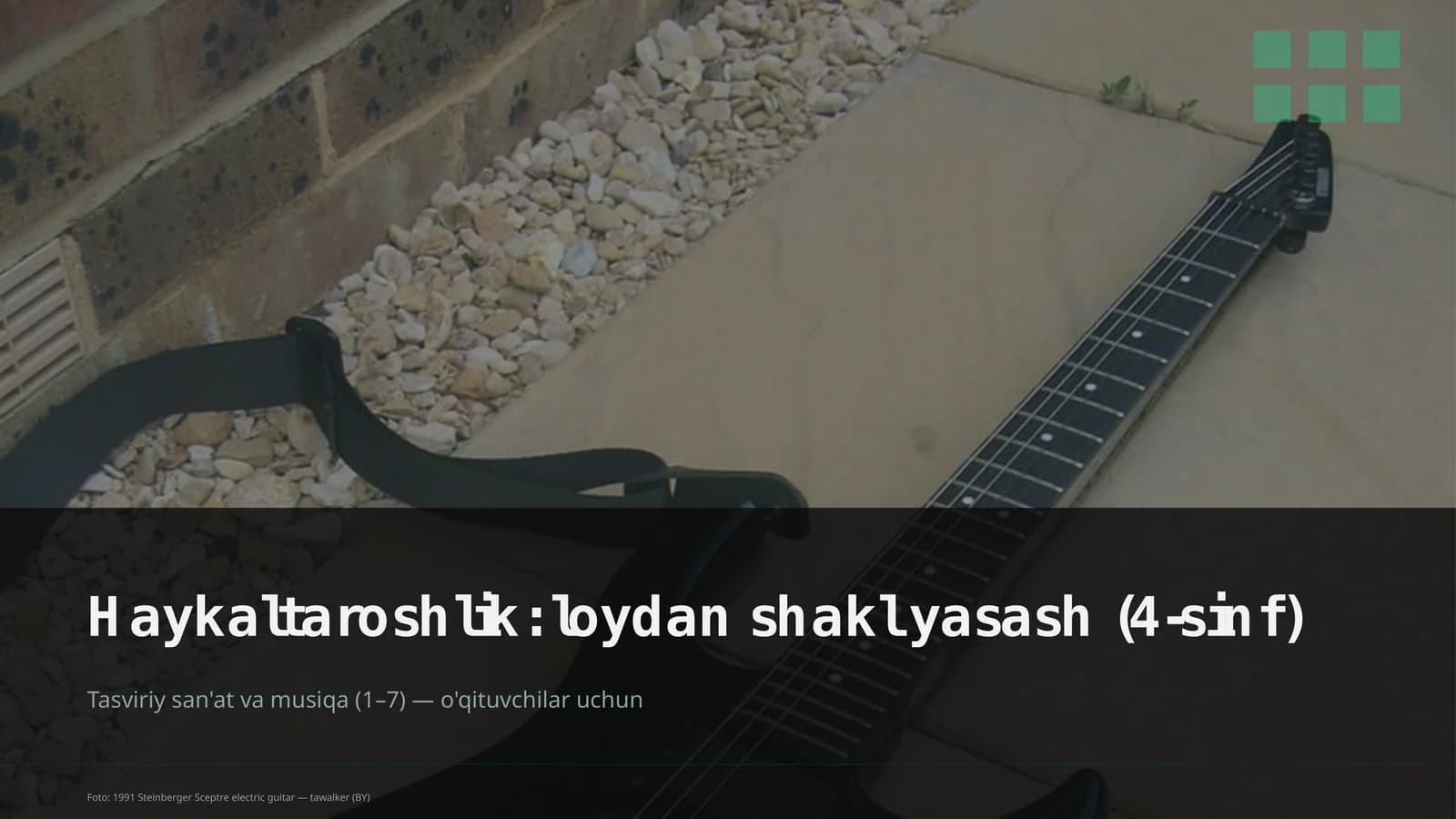 Haykaltaroshlik: loydan shakl yasash (4-sinf)