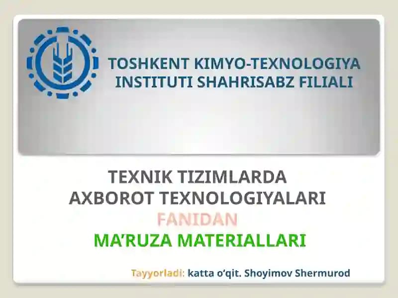 Mantiqiy dasturlash texnologiyasi
