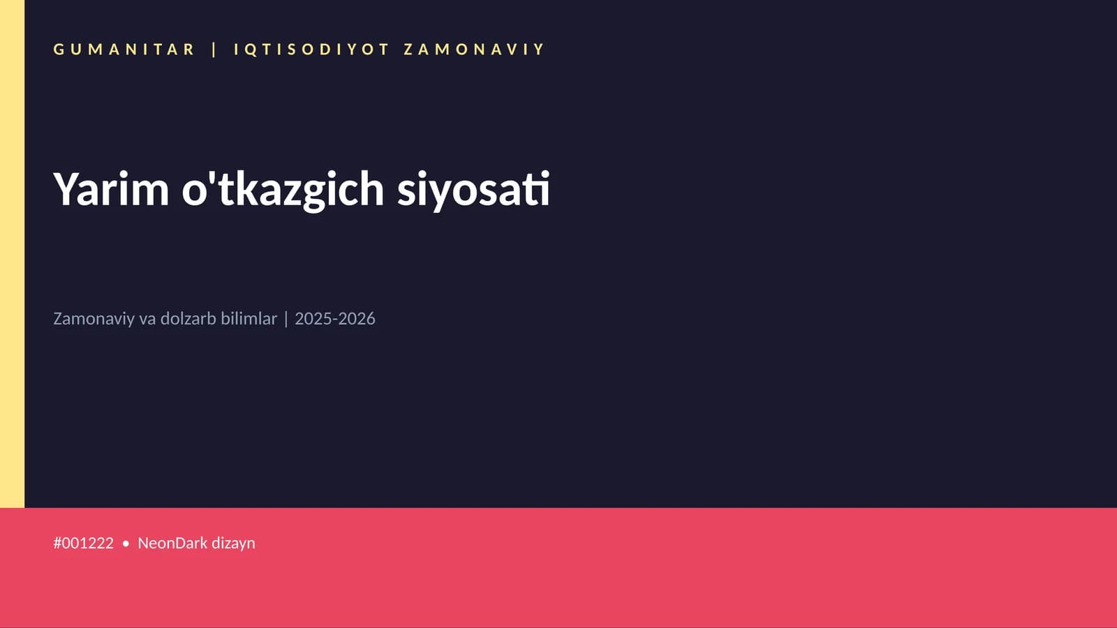 Yarim o'tkazgich siyosati